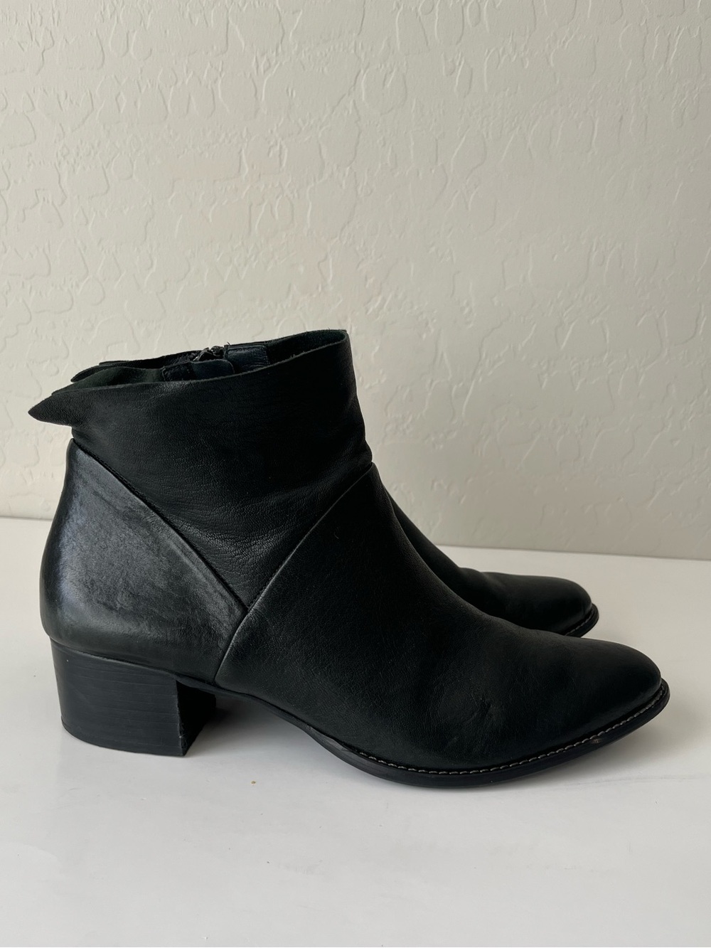 Paul Green Nelly Soft Leather Ankle Boots Booties Black Size PG 8 US 10.5 - Picture 2 of 9